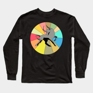 Bull on Color Wheel Long Sleeve T-Shirt